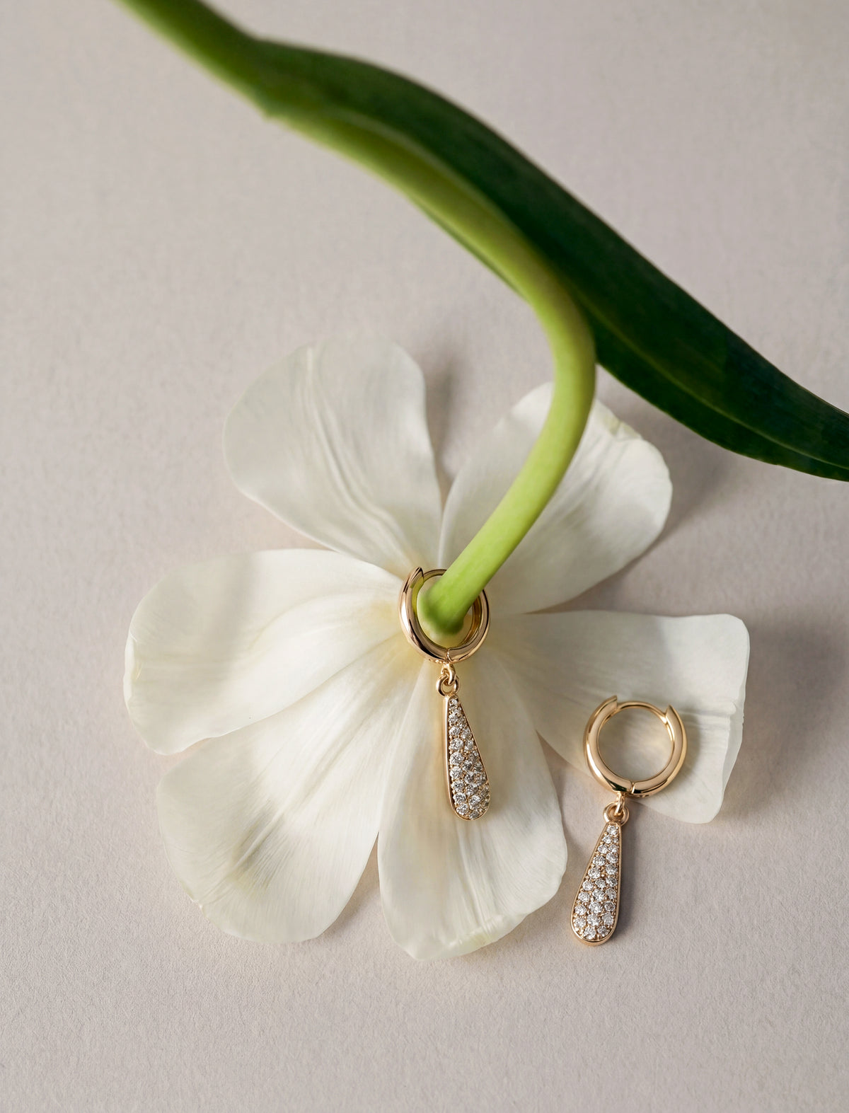 Pavé Drop Hoops