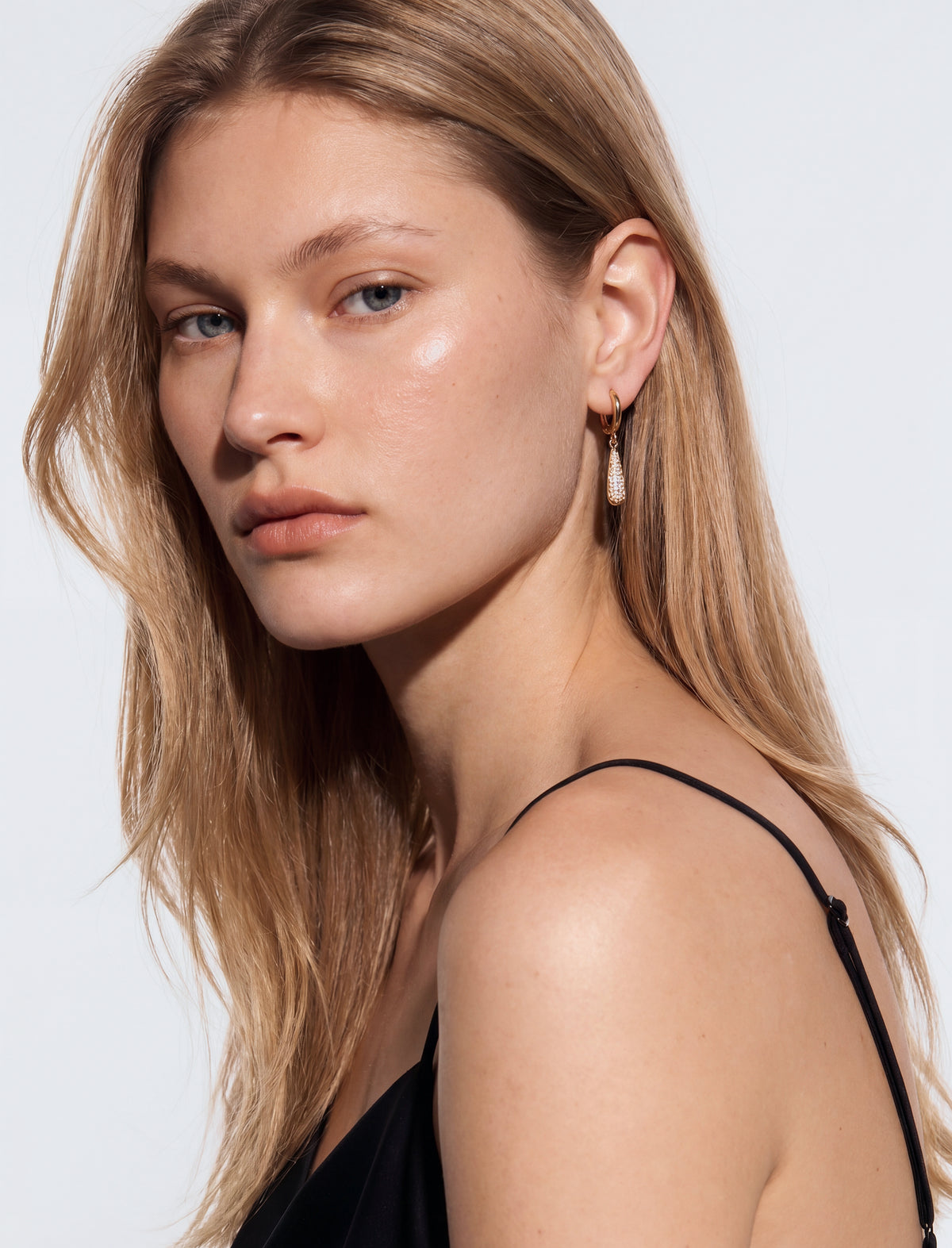 Pavé Drop Hoops
