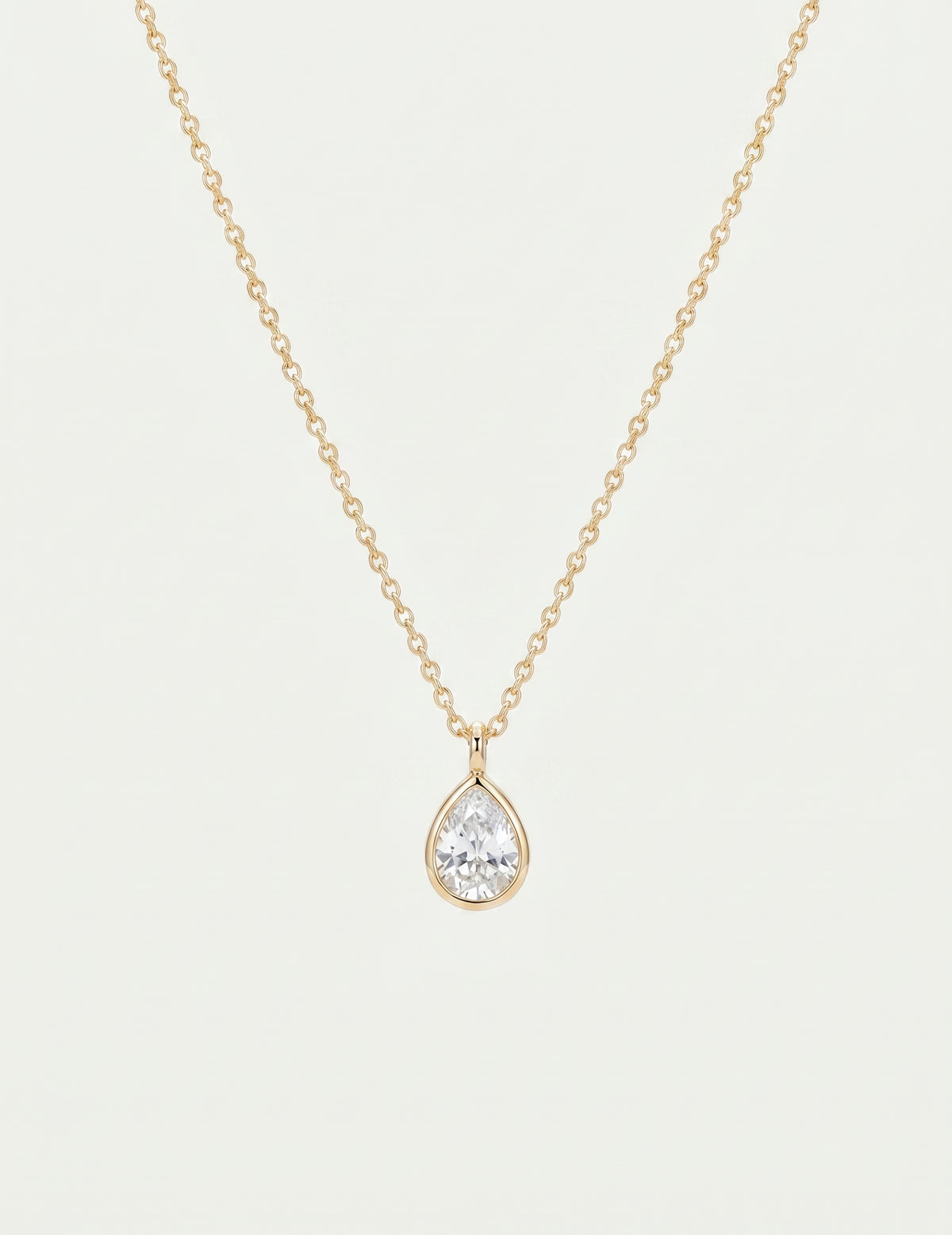 Pear Cut Solitaire Necklace
