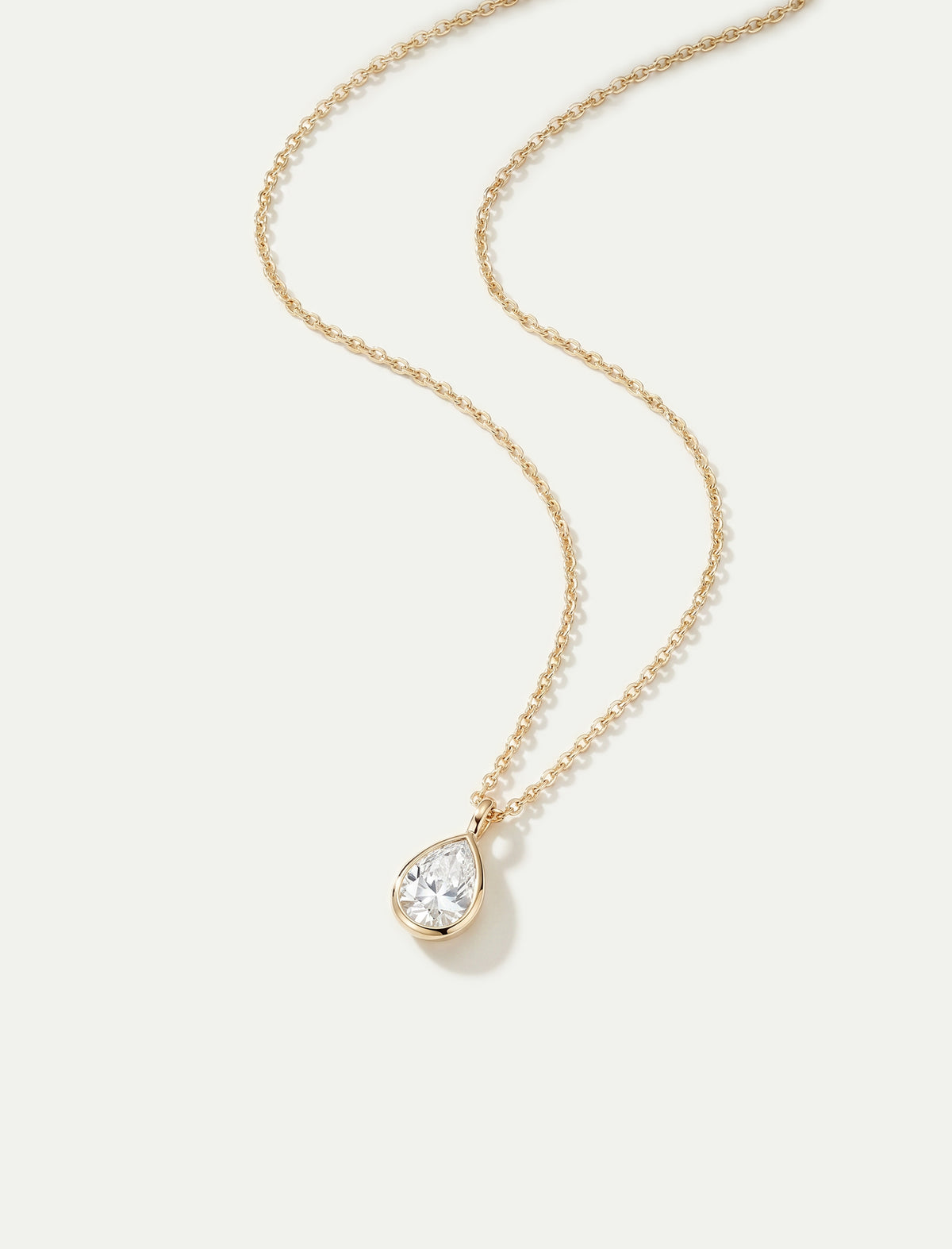 Pear Cut Solitaire Necklace