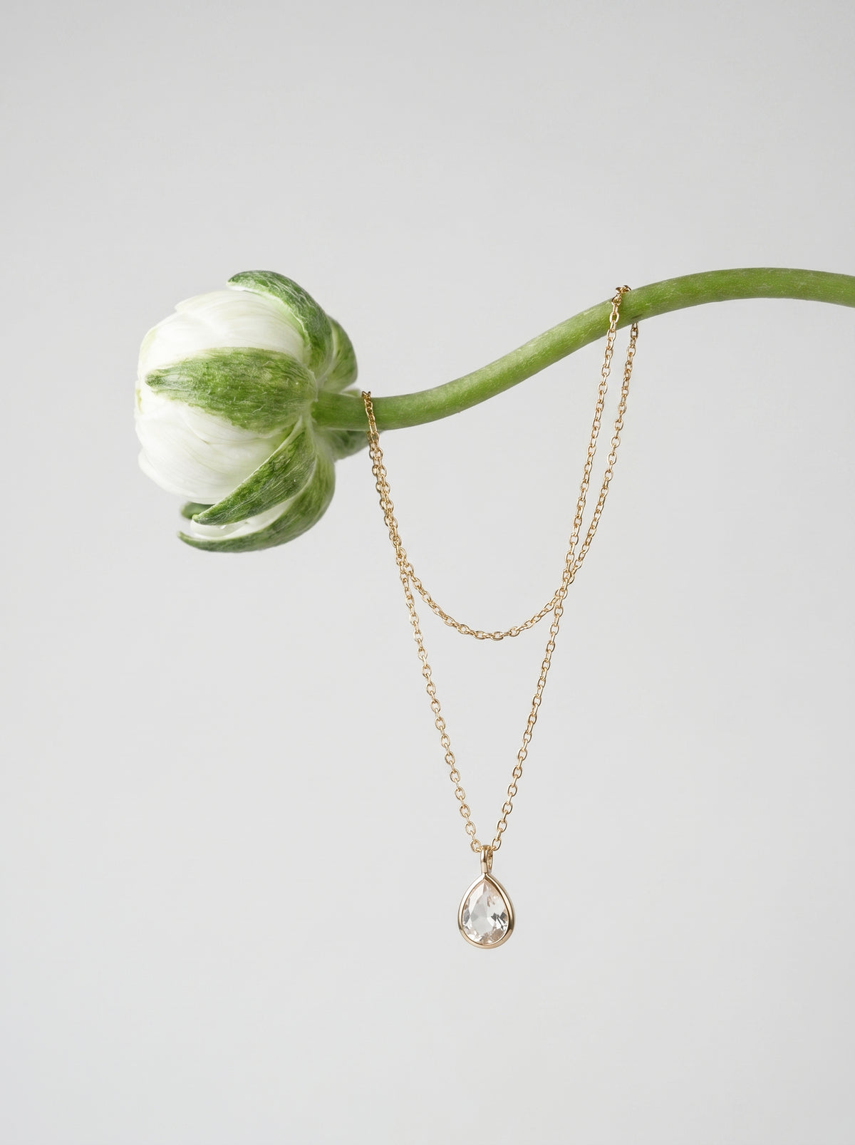 Pear Cut Solitaire Necklace