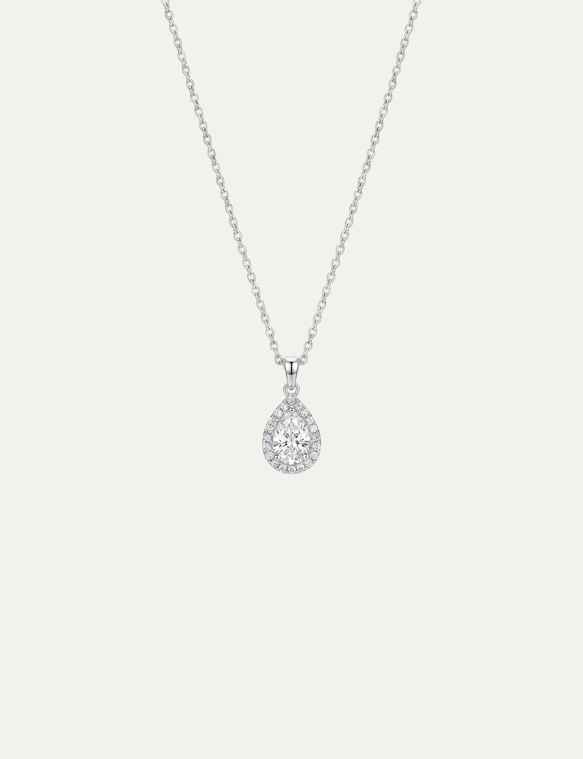 Halo Drop Pendant Necklace