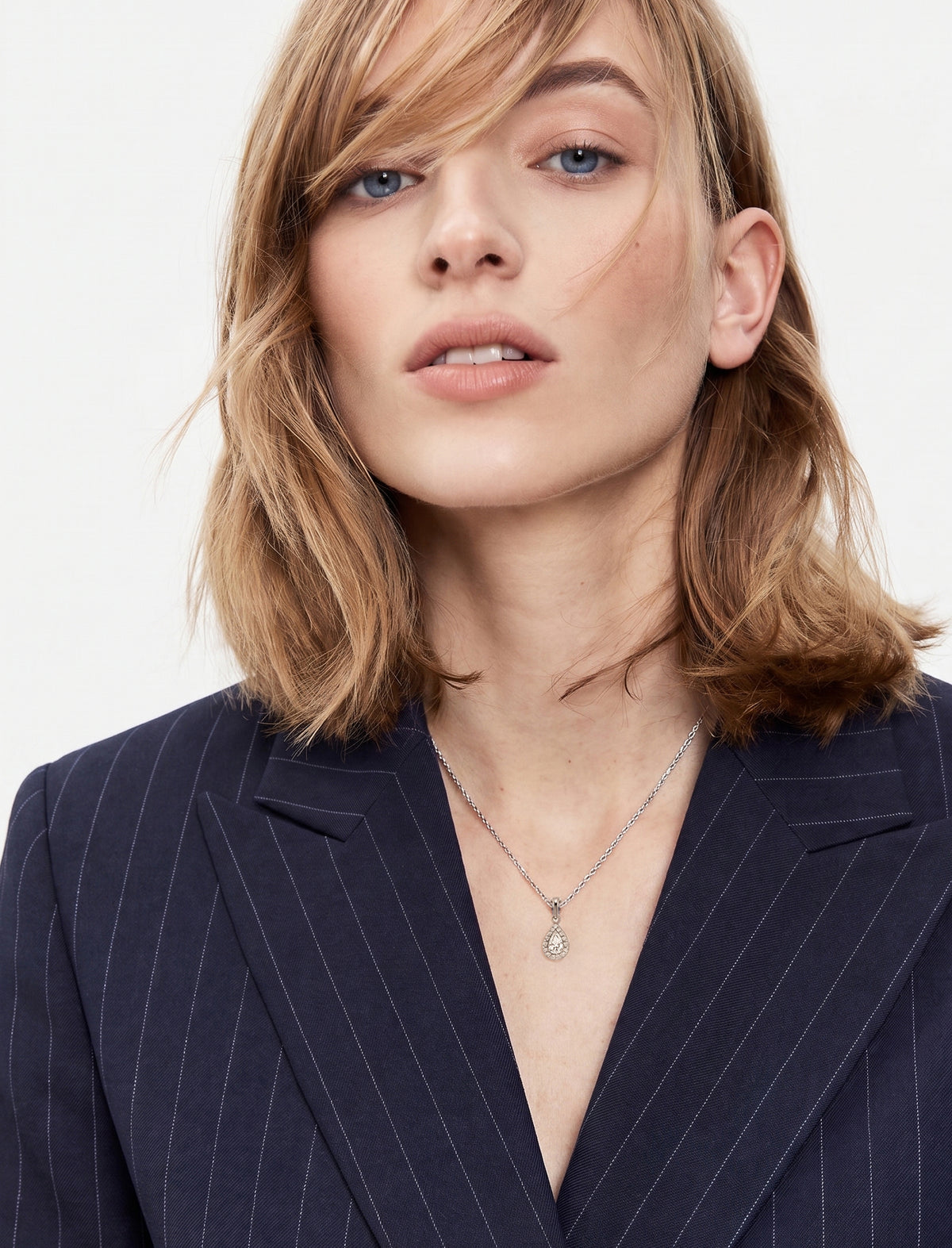 Halo Drop Pendant Necklace